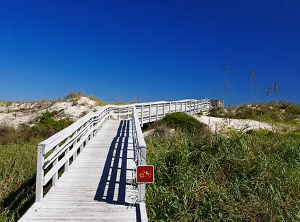 boardwalk leading to the beach at Anastasia State Park