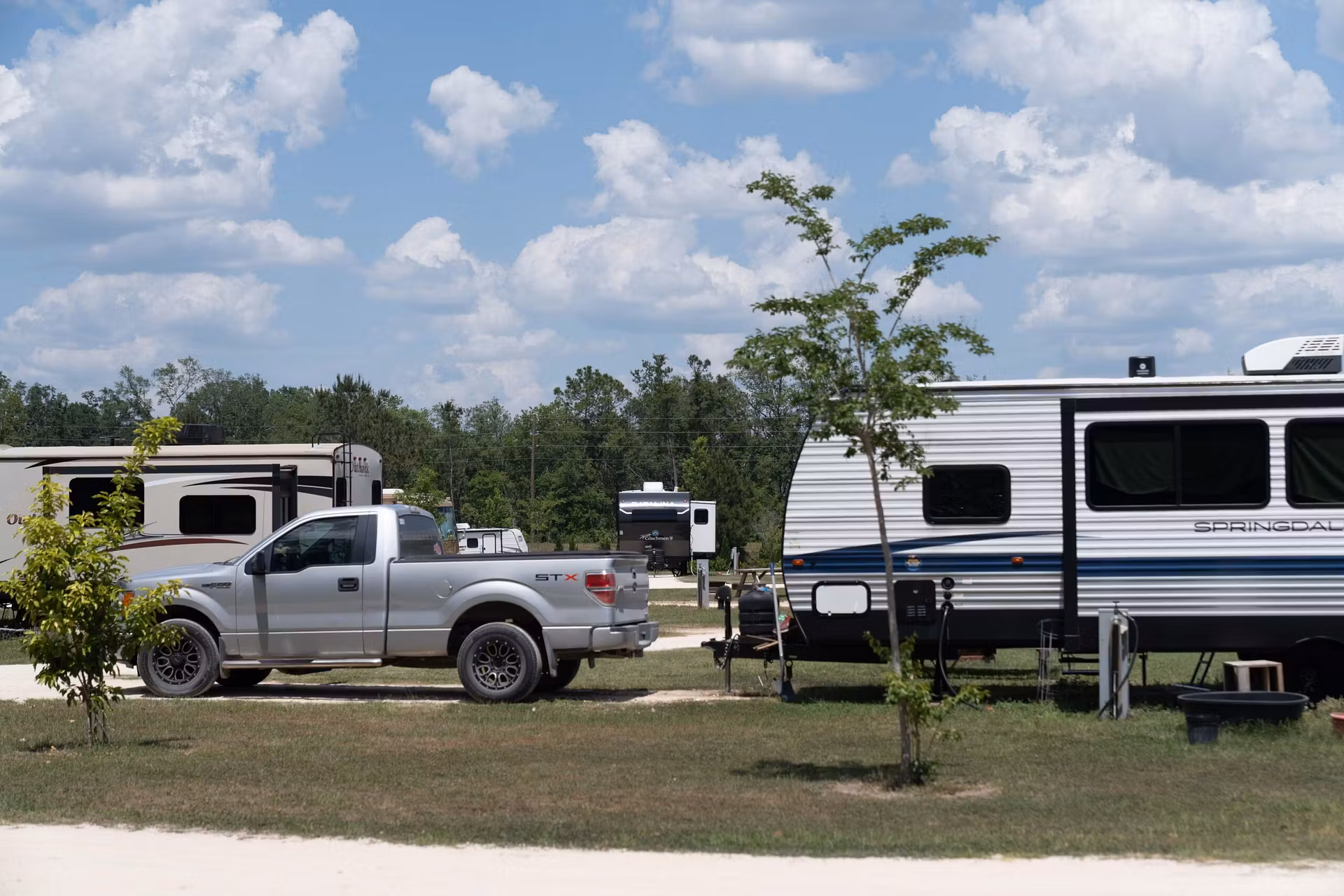 RV Parked in a rural area